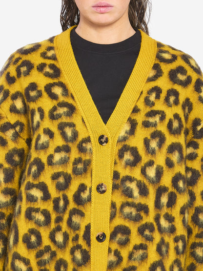 BOTTEGA VENETA M animal pattern cardigan