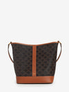 medium bucket bag in tan triomphe canvas