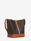 medium bucket bag in tan triomphe canvas