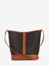 medium bucket bag in tan triomphe canvas