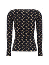 long-sleeve top with iconic all-over contrasting moon logo print