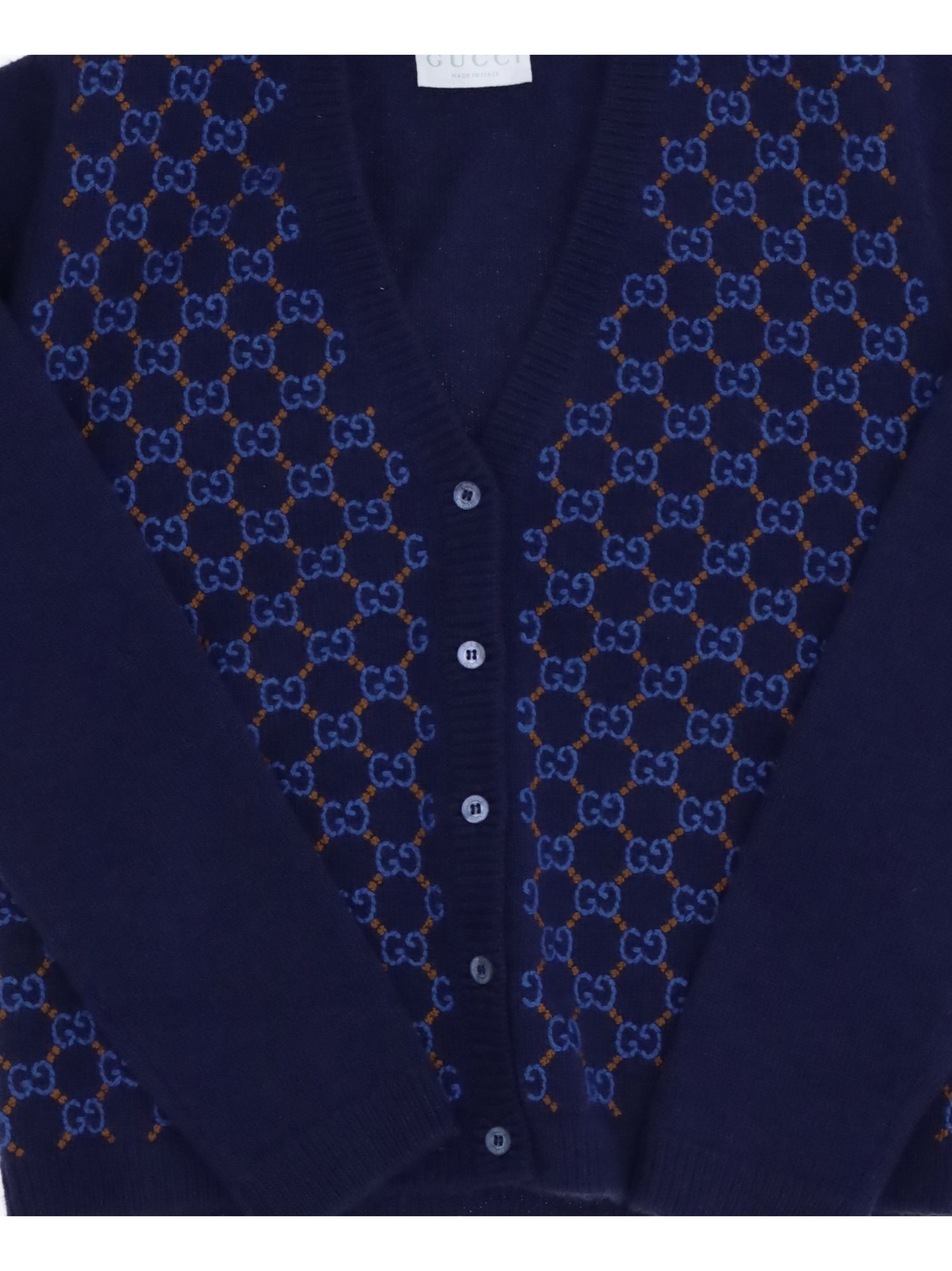 GUCCI 10Y wool jacquard cardigan