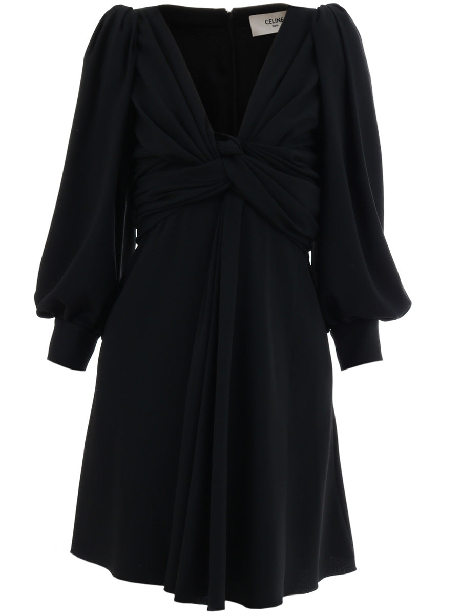 CELINE 36 wrap dress black