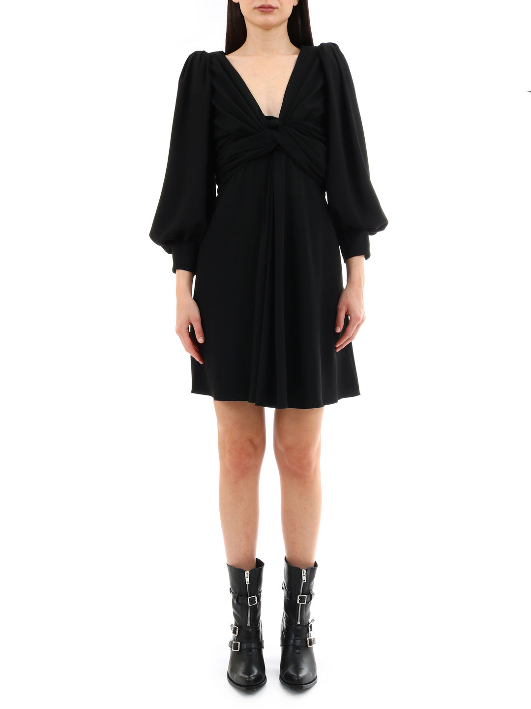 CELINE 36 wrap dress black