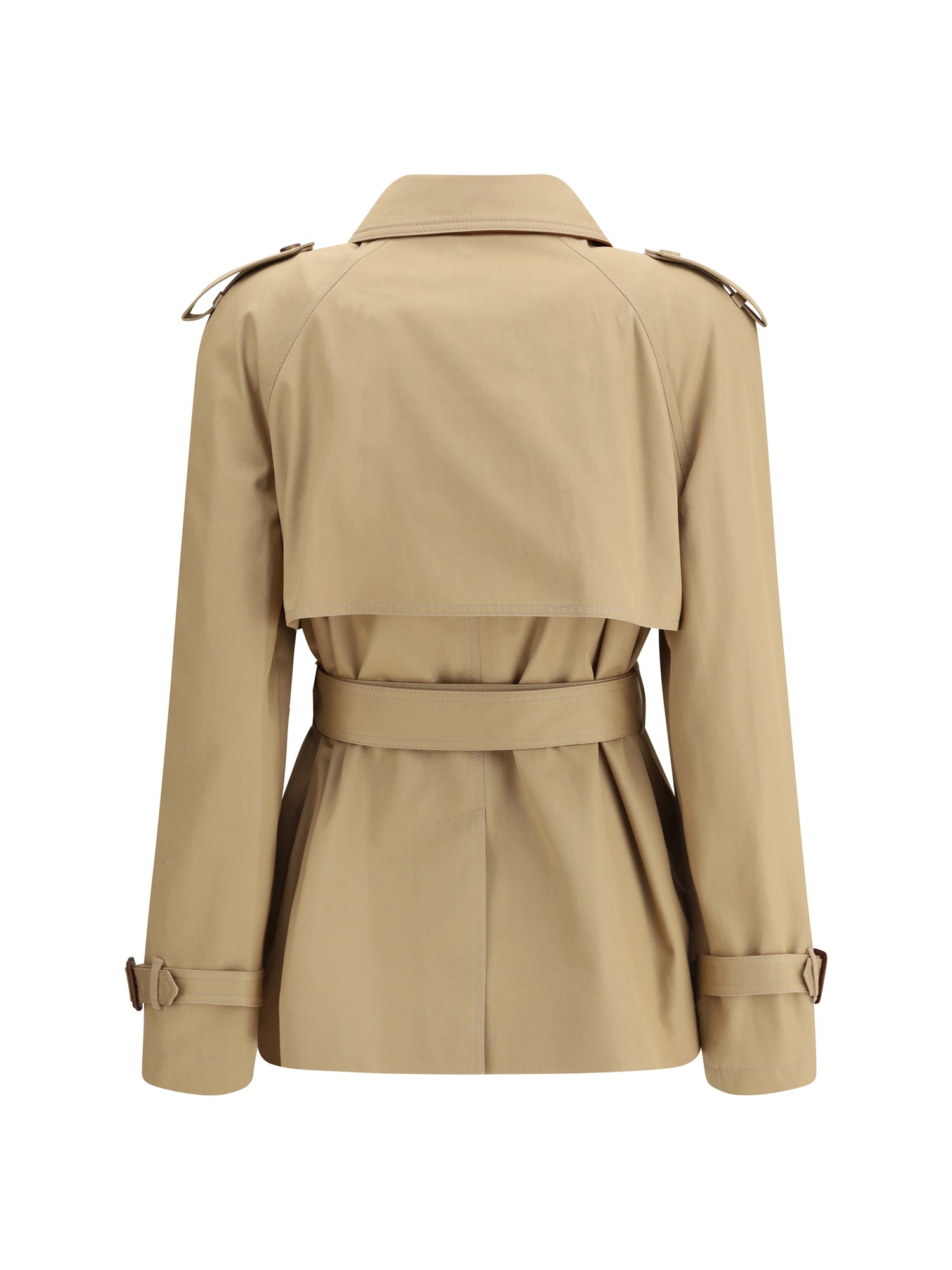 CHLOÉ 42 short cotton gabardine trench coat