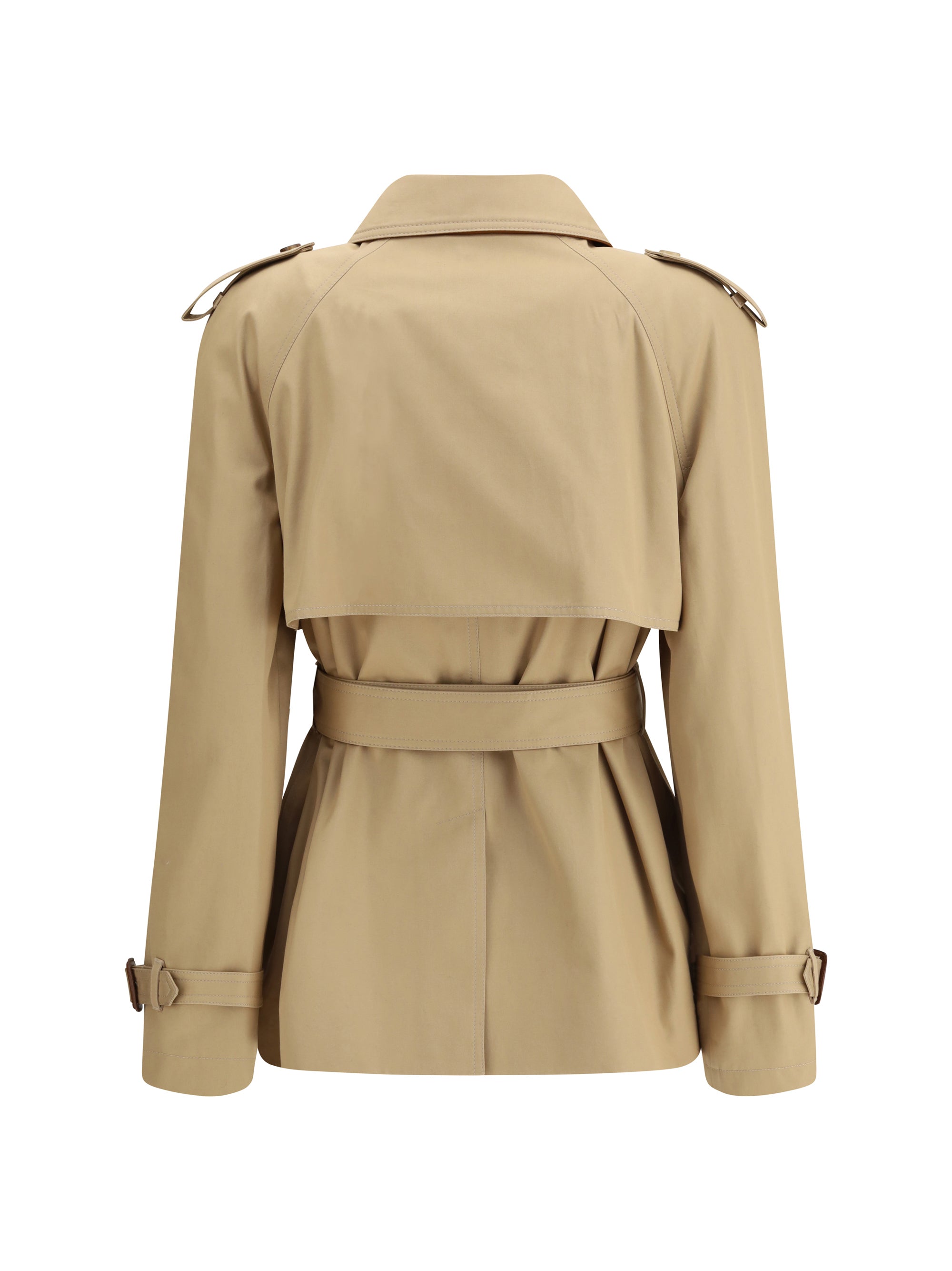 CHLOÉ 42 short cotton gabardine trench coat