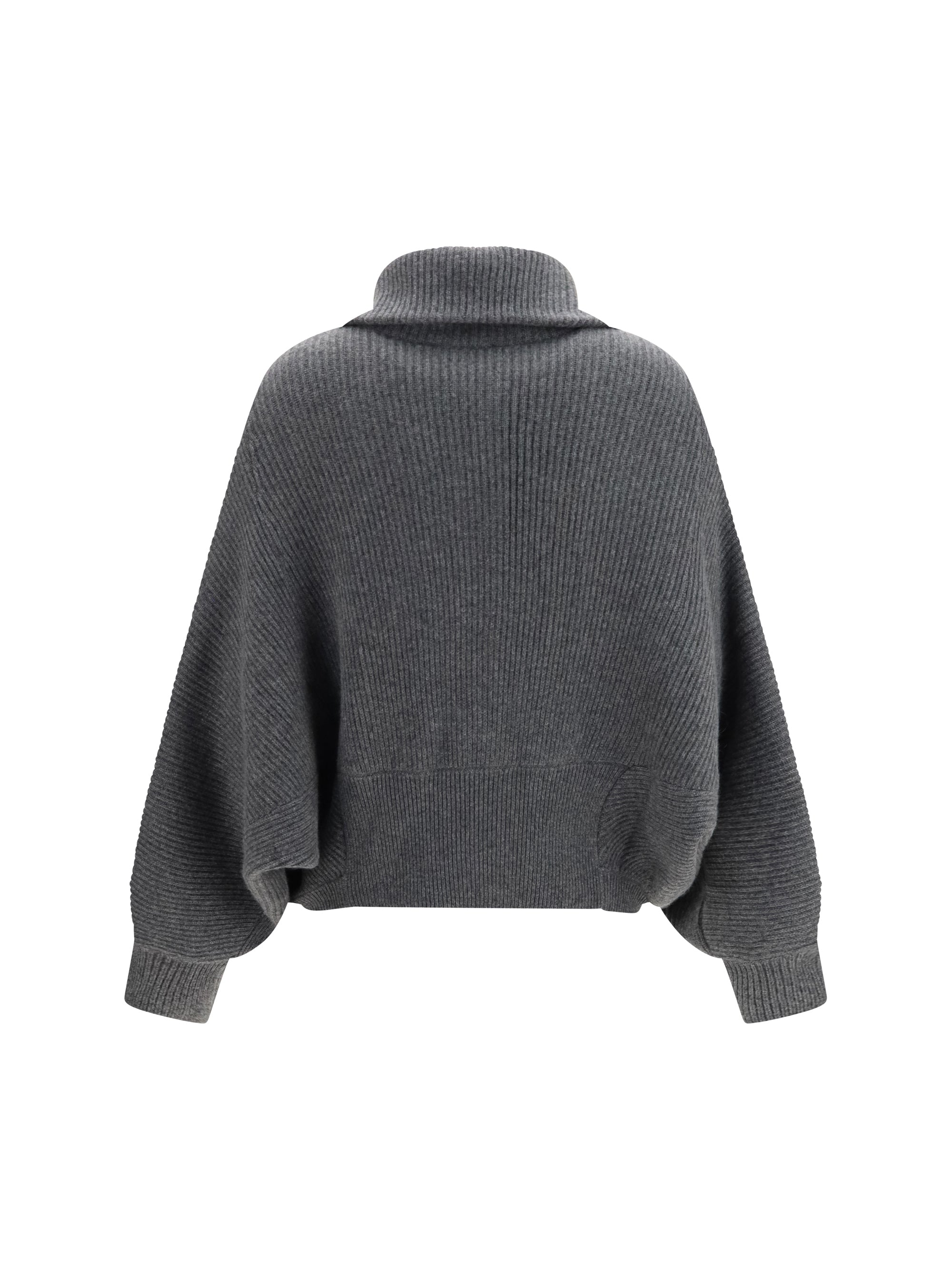 high neck cashmere cardigan