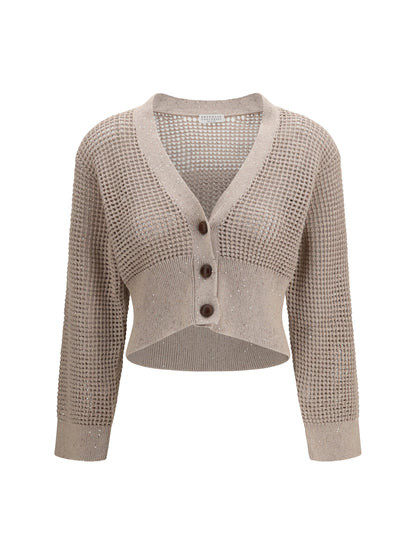 BRUNELLO CUCINELLI S sequined mesh cardigan
