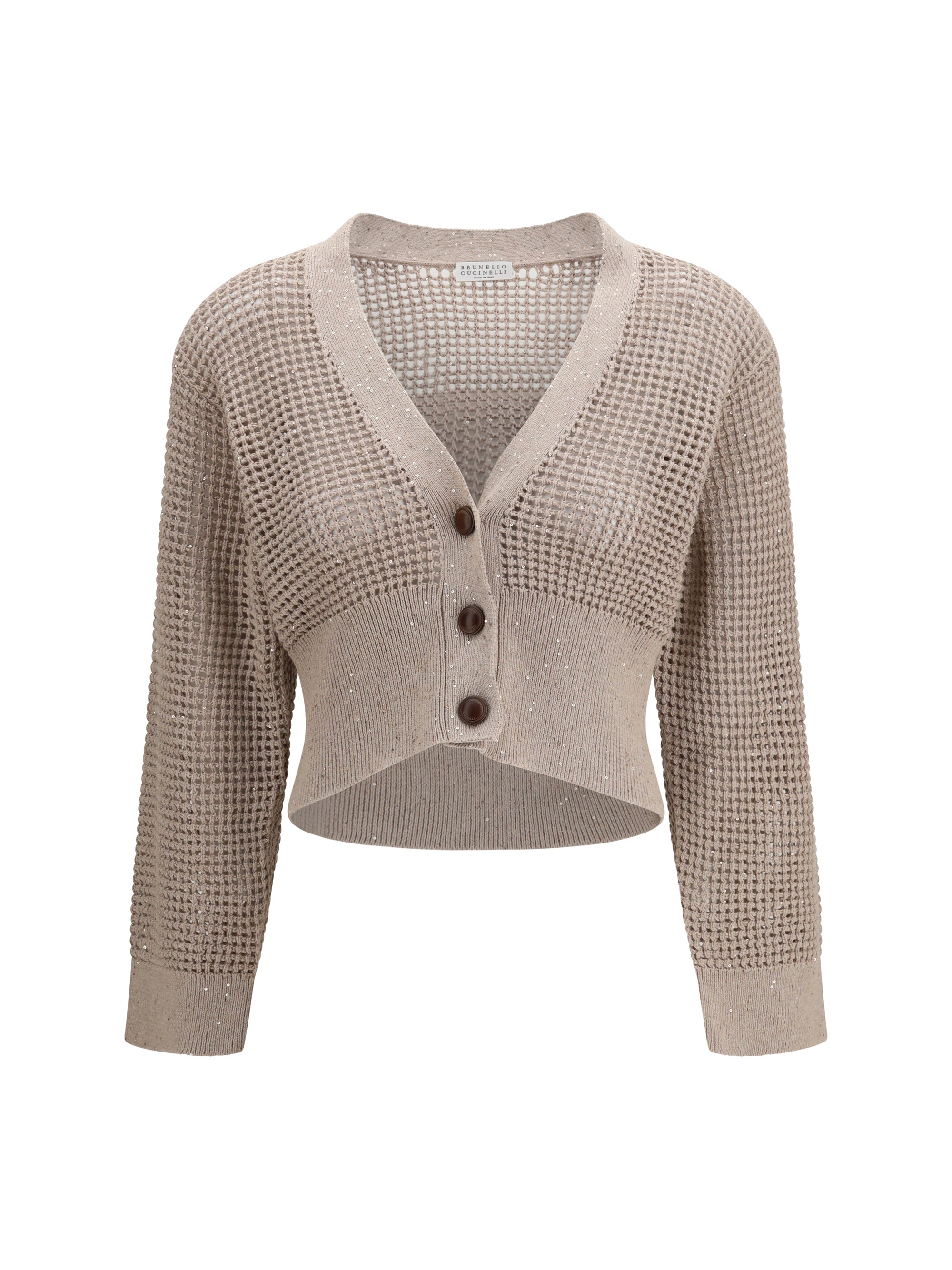 sequined mesh cardigan
