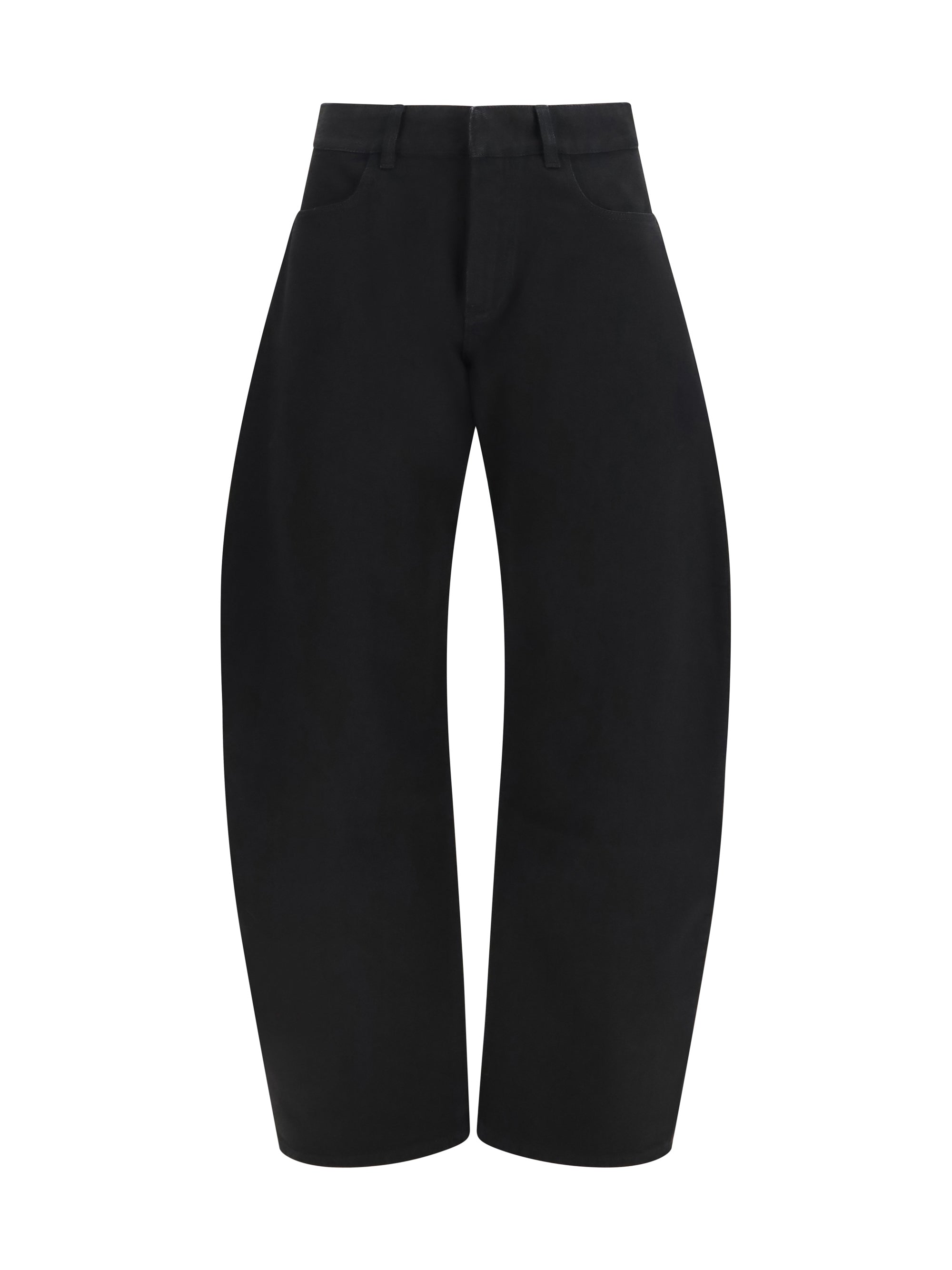 low rise rounded jeans