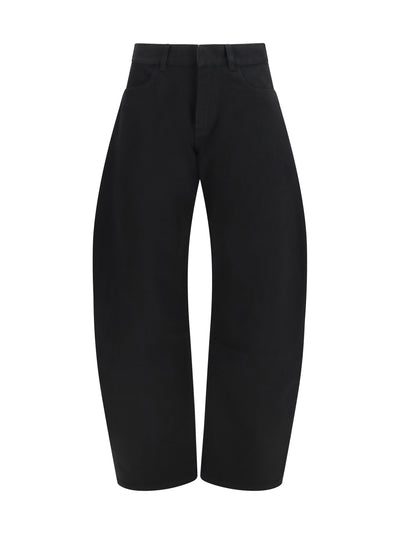 low rise rounded jeans