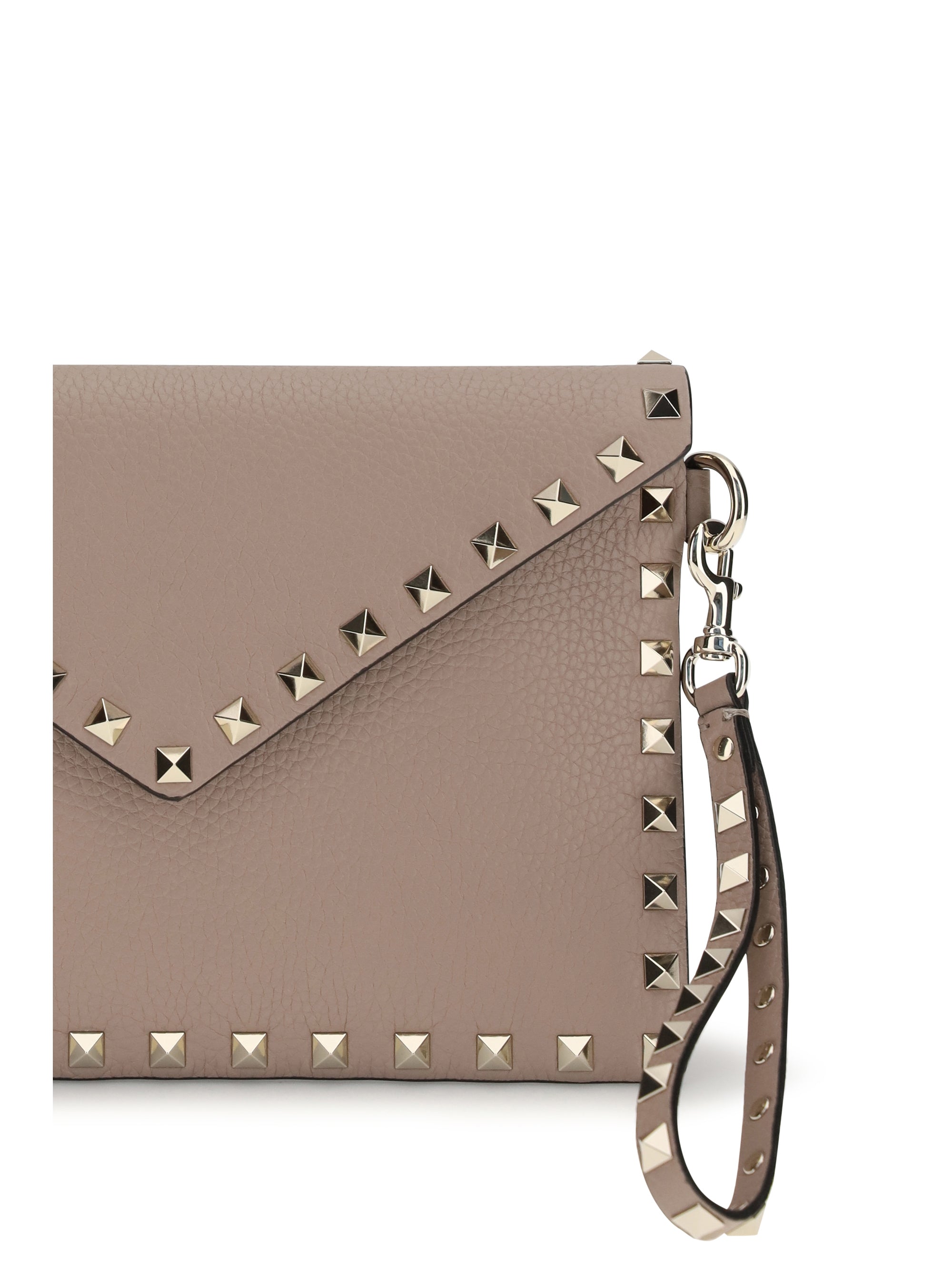 rockstud pouch in leather
