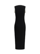 BALMAIN 36 sleeveless torsade knit long dress
