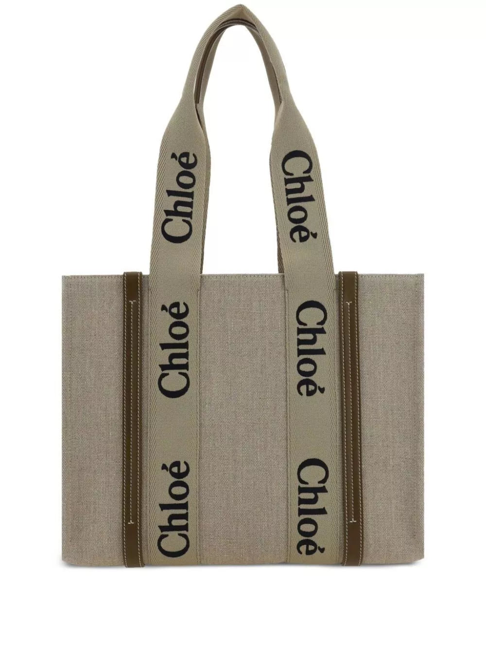 Chloé Woody Linen Tote Bag