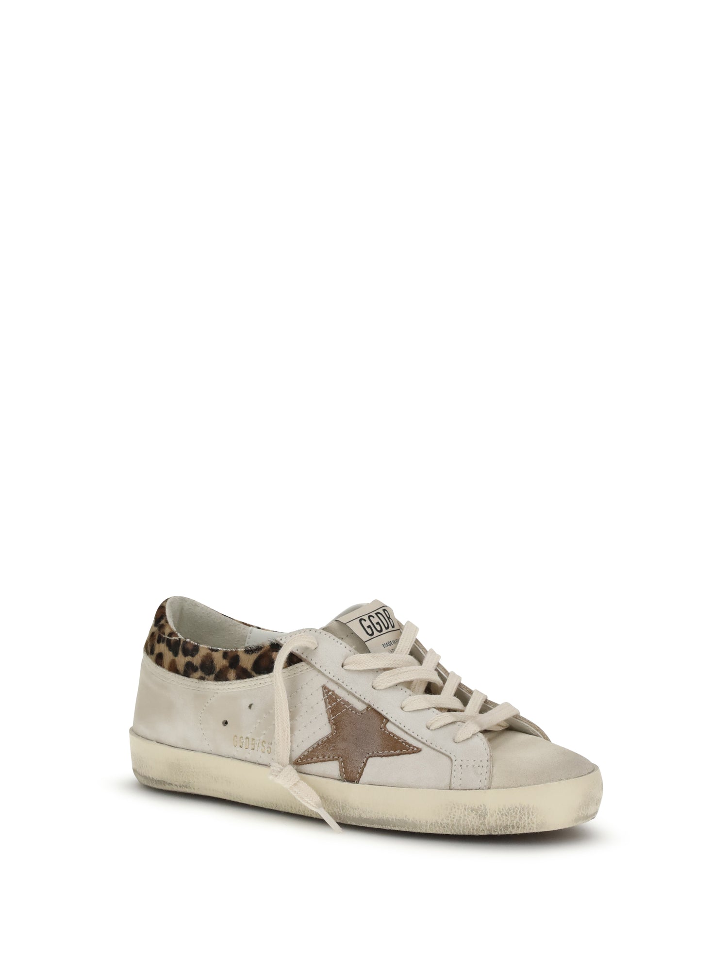 GOLDEN GOOSE 36 super star sneakers leopard-print pony skin