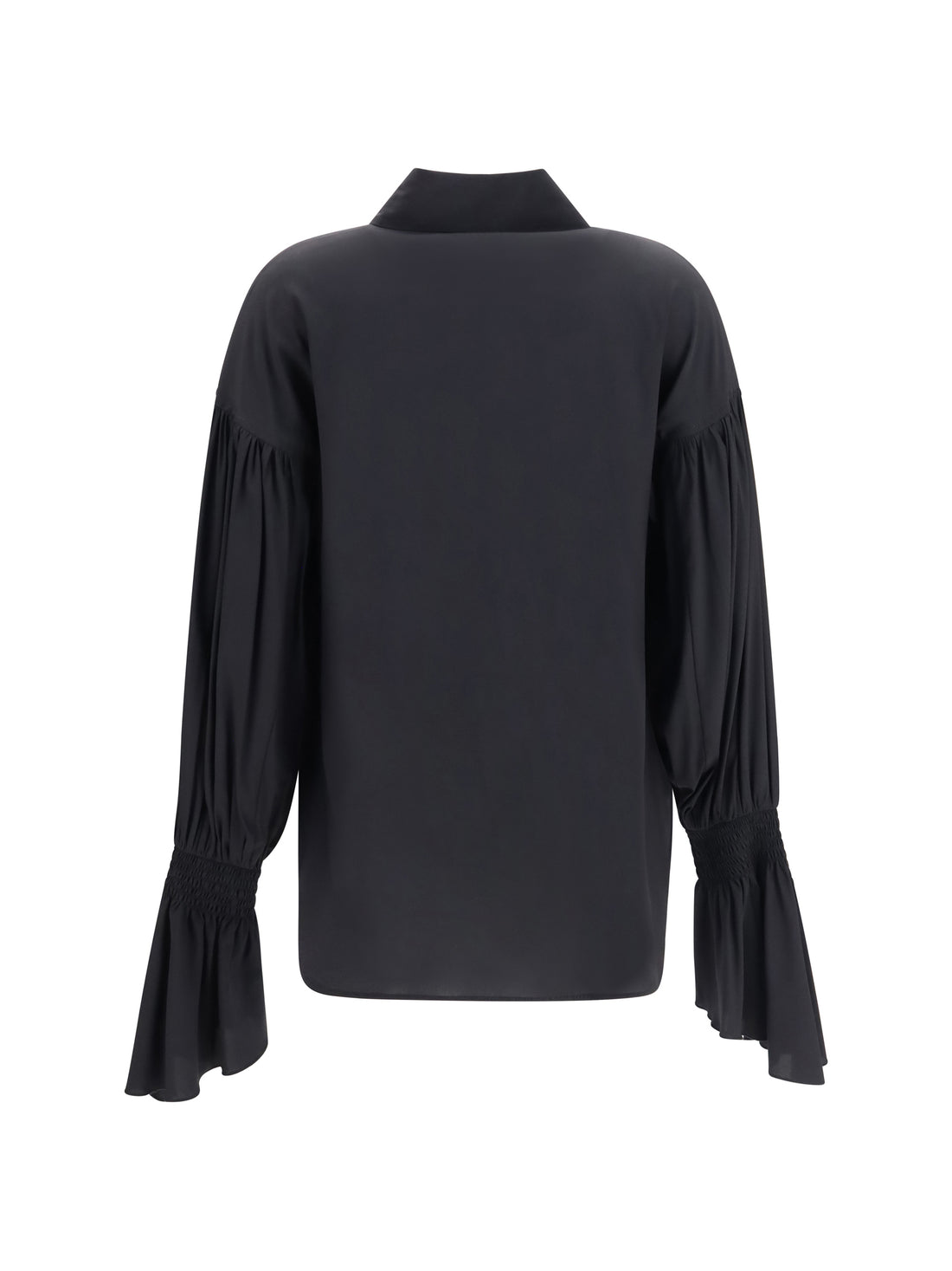 ELLA 38 silk-blend shirt with bell sleeves