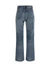 straight-leg denim jeans