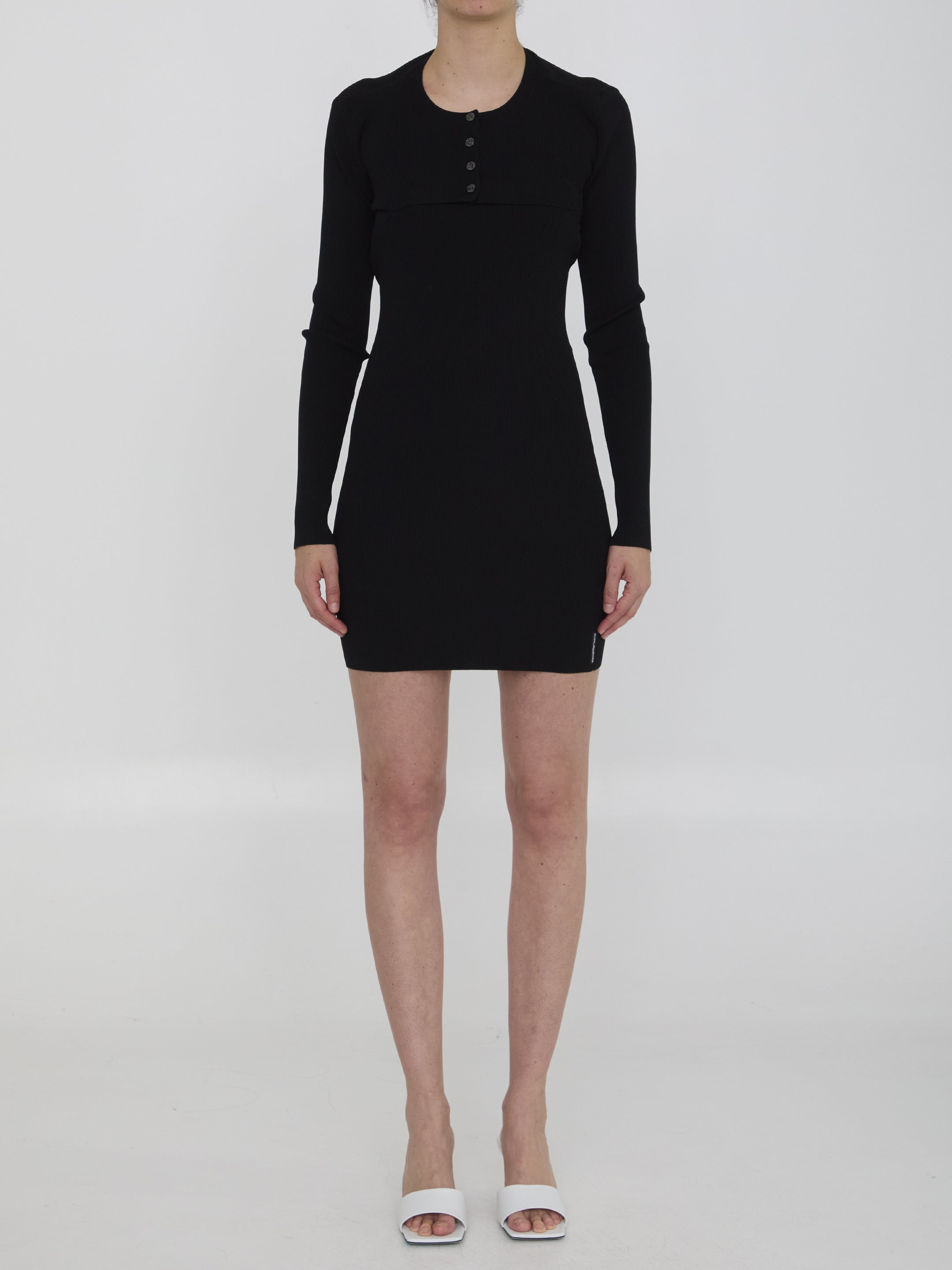 ALEXANDER WANG M twin-set dress with cropped cardigan