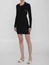 twin-set dress with cropped cardigan