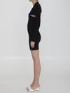 twin-set dress with cropped cardigan