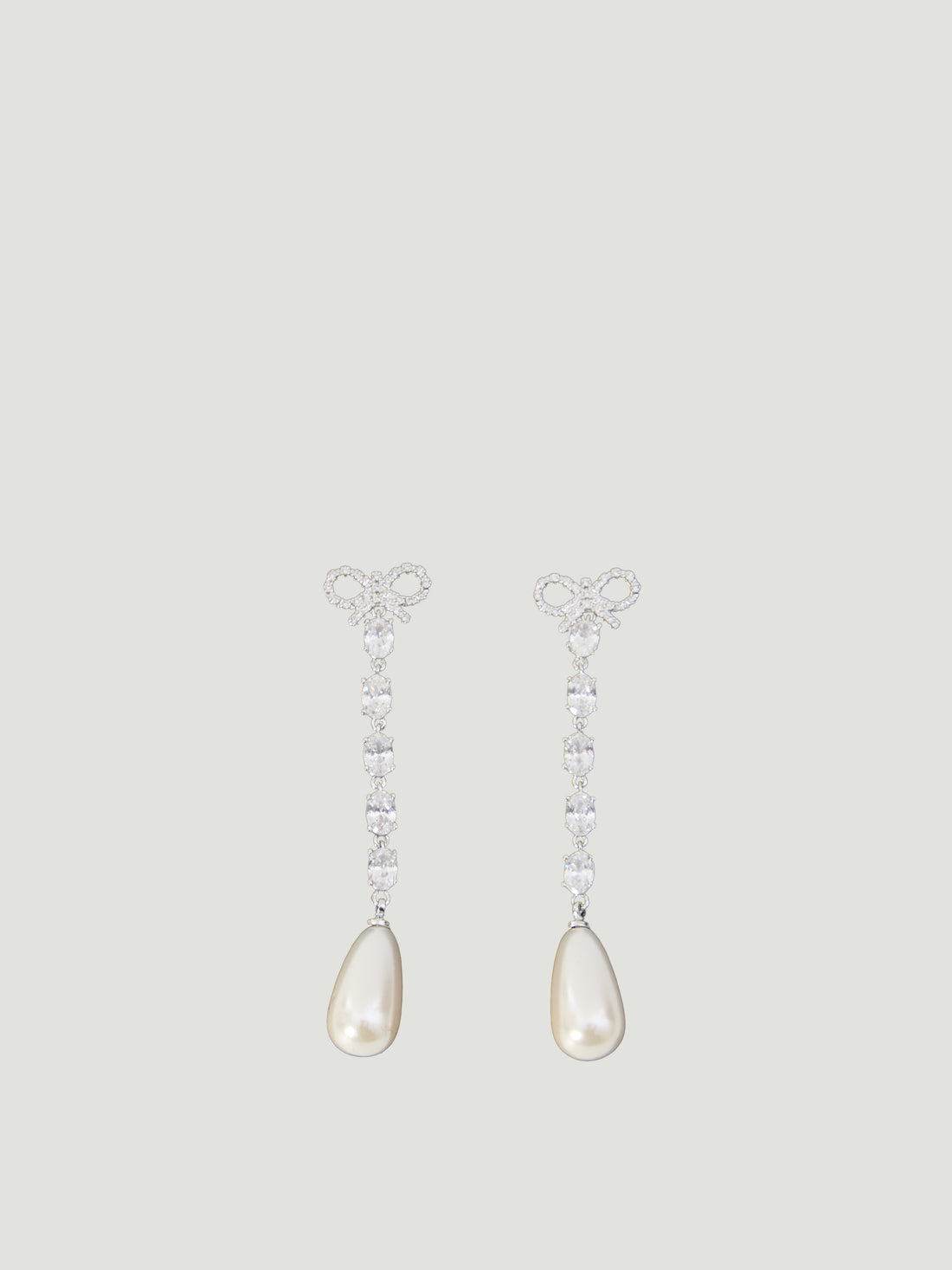 SELF PORTRAIT OS bow pearl droplet earrings