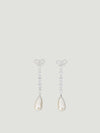 bow pearl droplet earrings