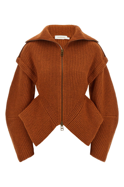 the zimmermann valiant cardigan redefines knitwear through an architectural co