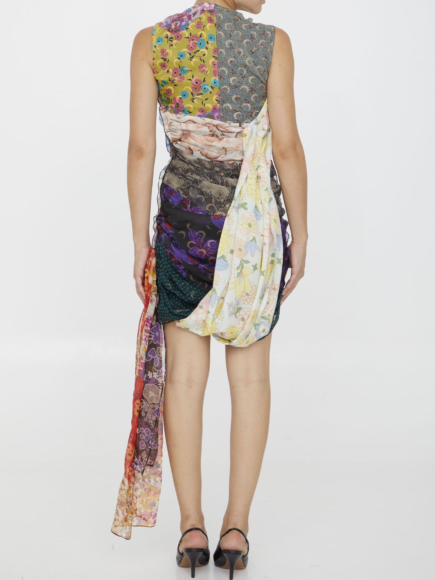 MARINE SERRE 38 regenerated scarves dress