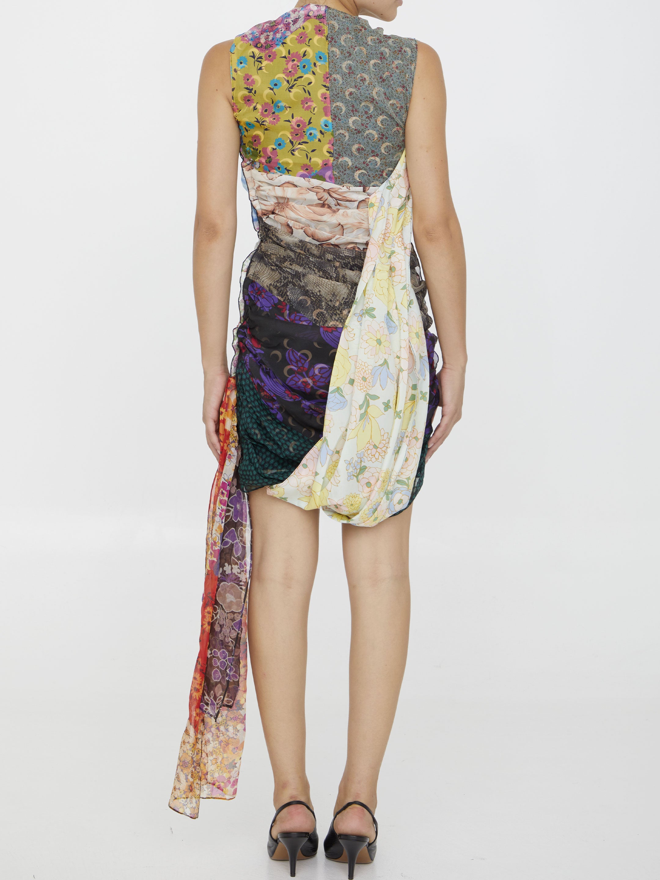 MARINE SERRE 38 regenerated scarves dress