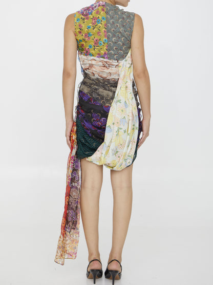 MARINE SERRE 38 regenerated scarves dress