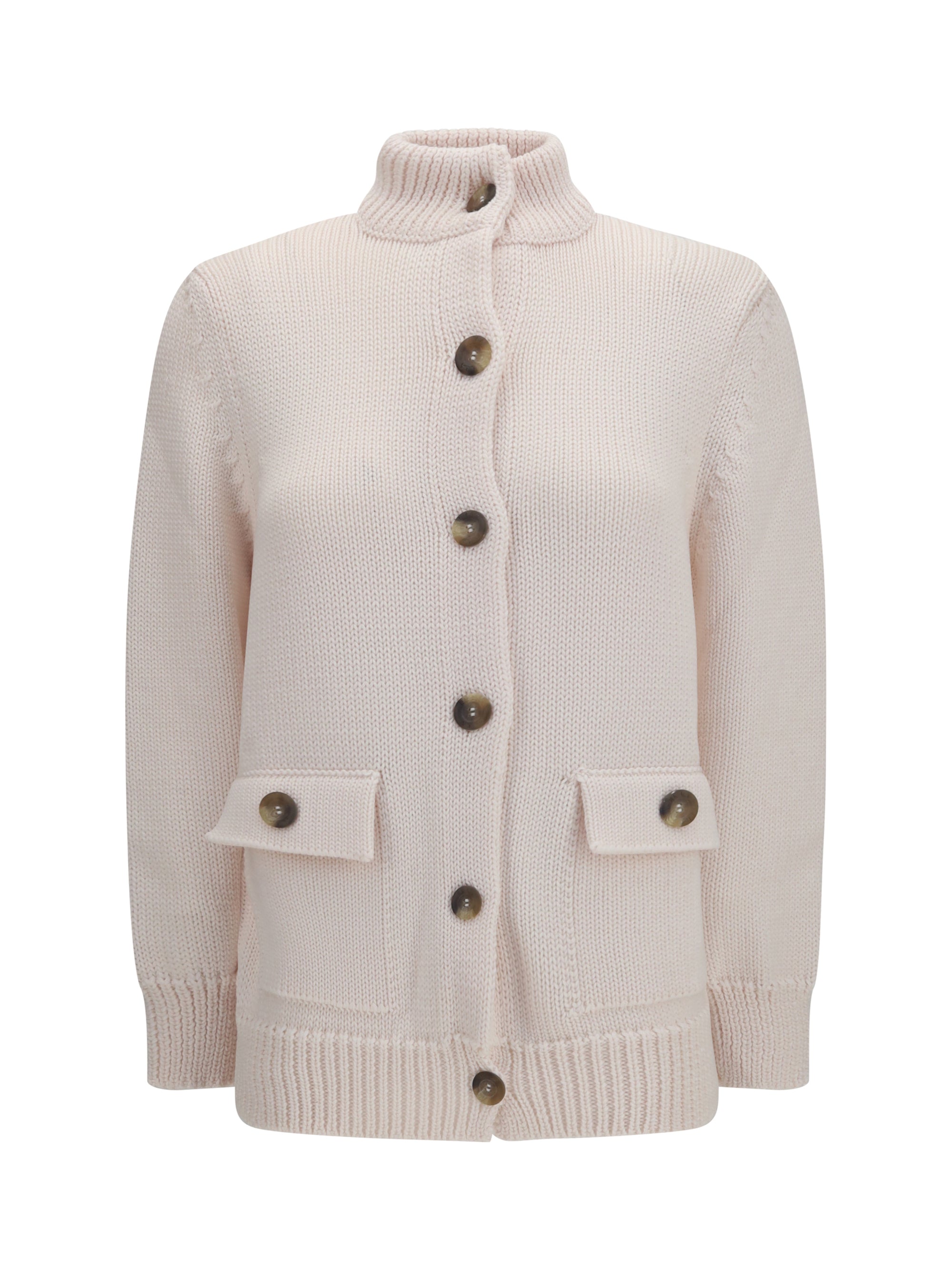 high neck cardigan