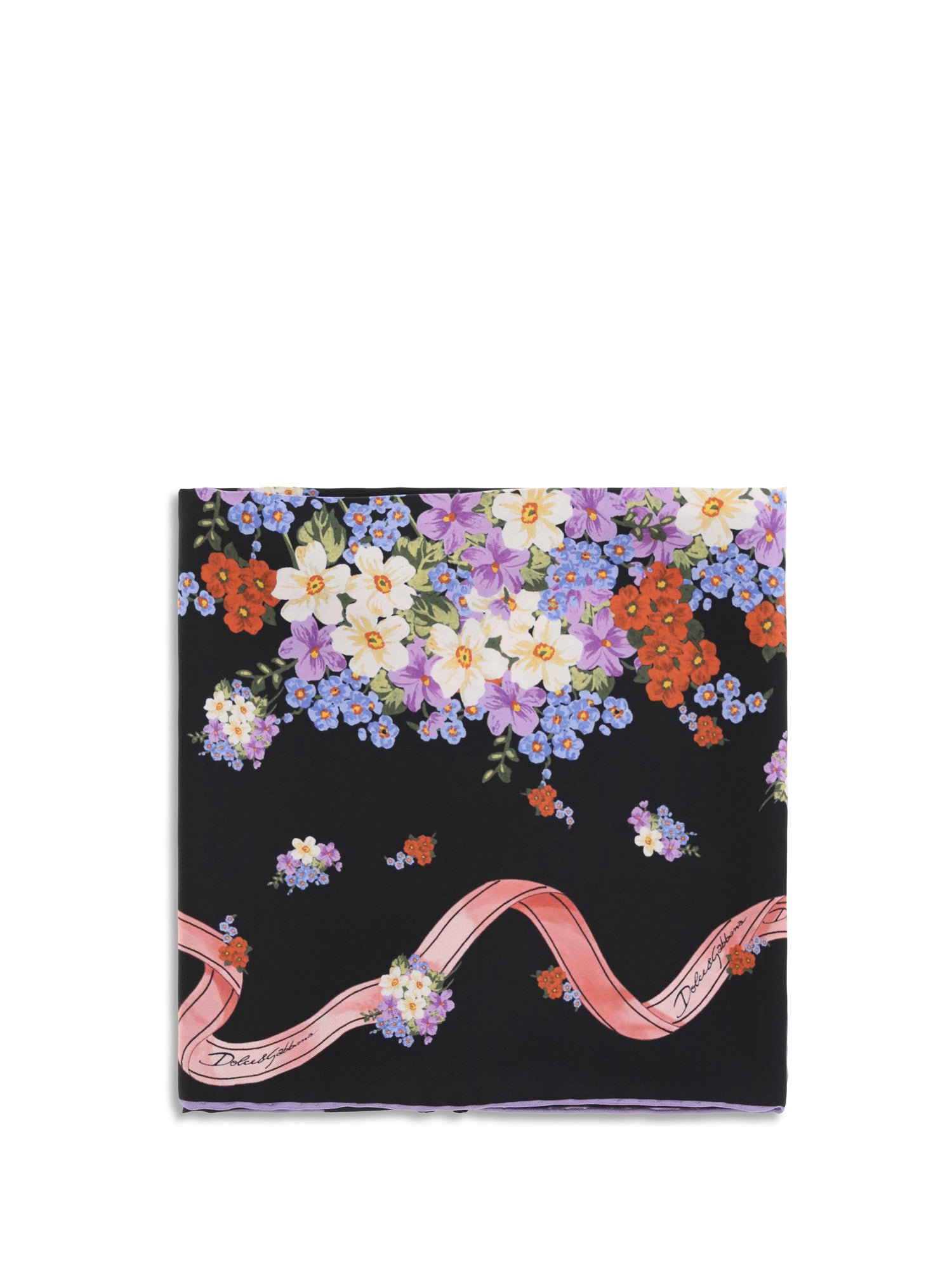 DOLCE &amp; GABBANA OS silk scarf with floral print