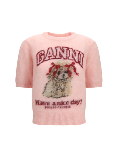 alpaca graphic knit t-shirt