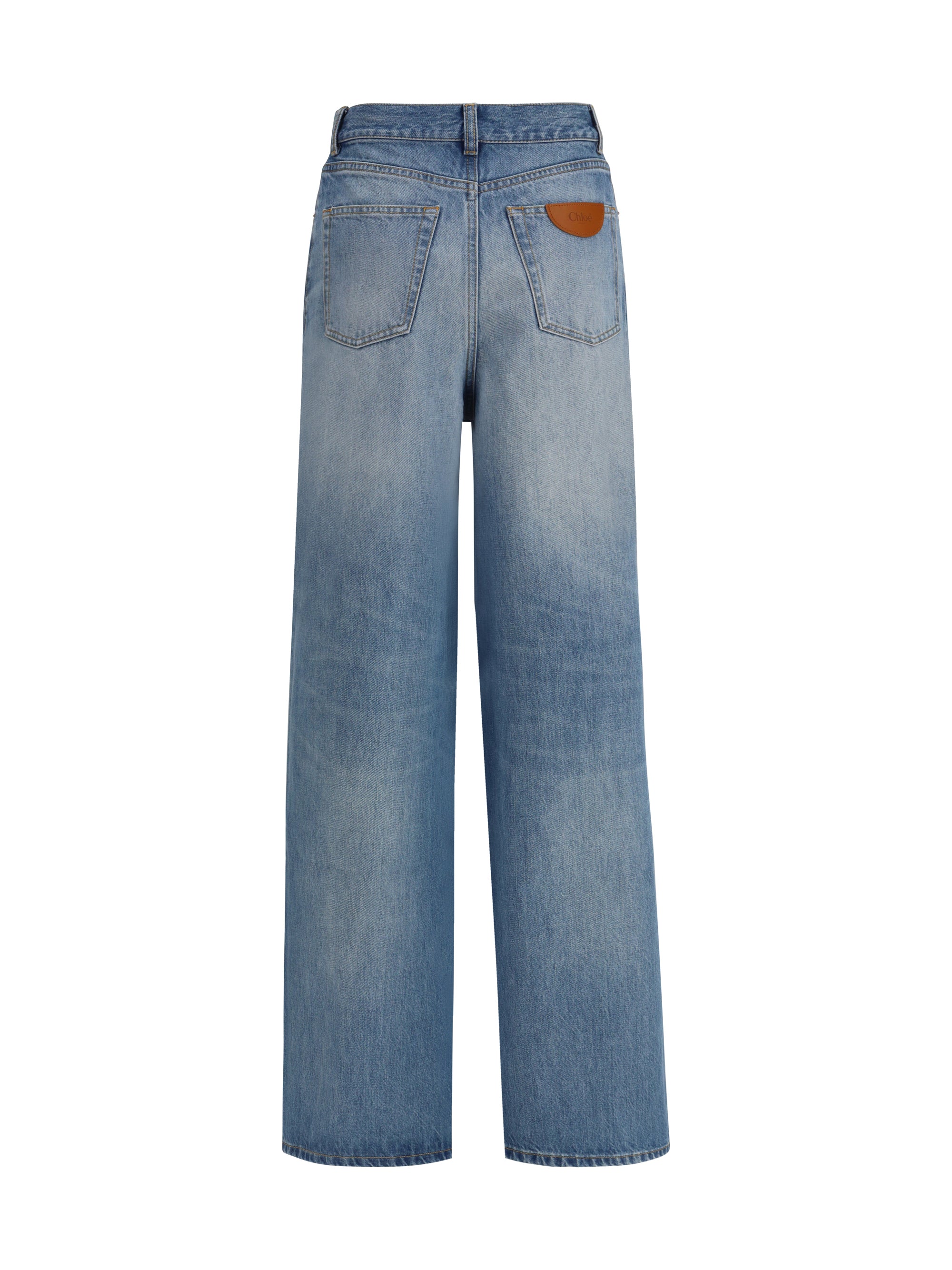 high-rise wide-leg jeans