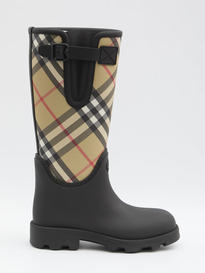 BURBERRY 36 check rainboots 
