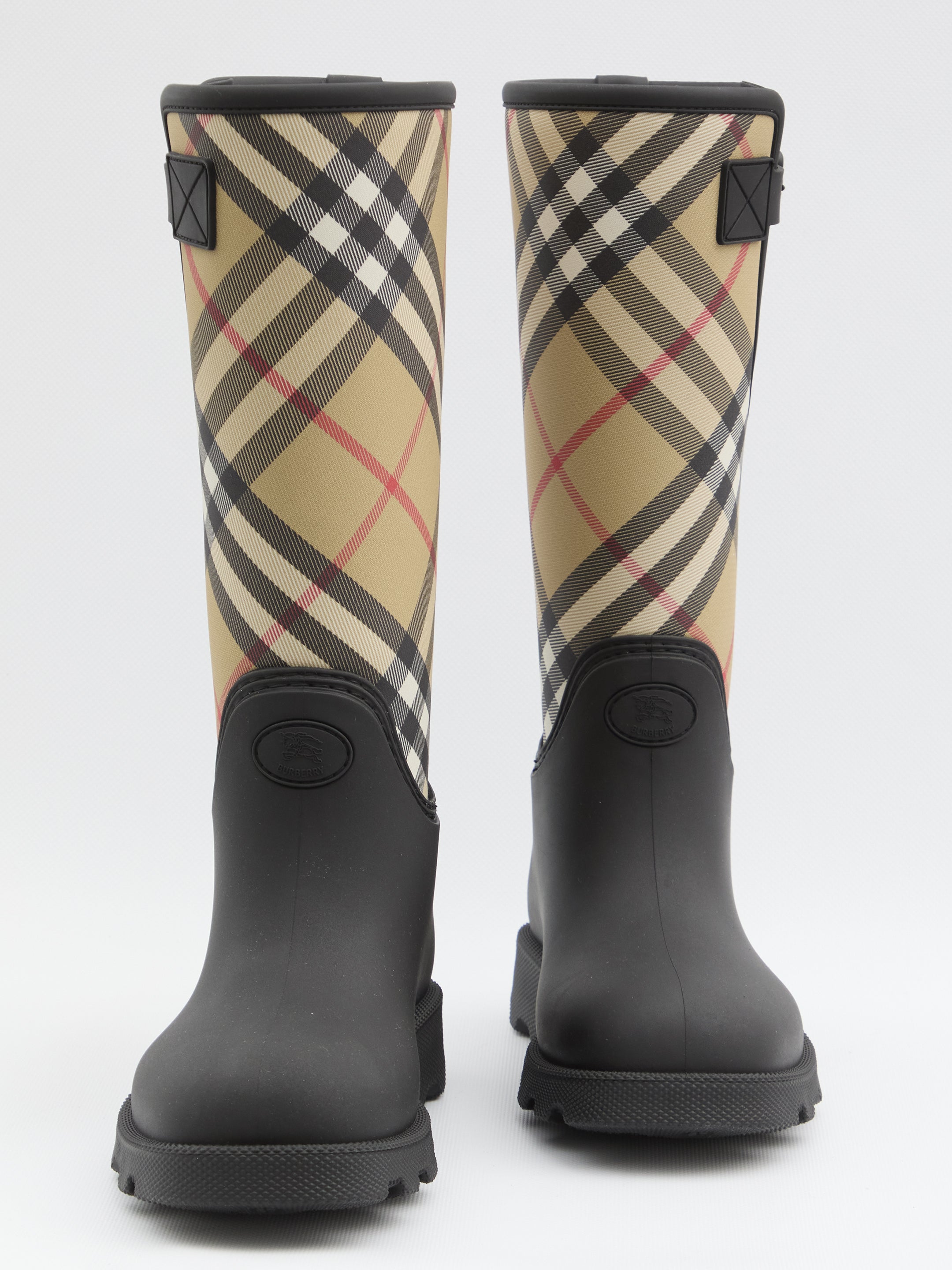 BURBERRY 36 check rainboots 