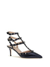 rockstud pumps in laminated leather