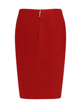 SAINT LAURENT 42 satin pencil skirt