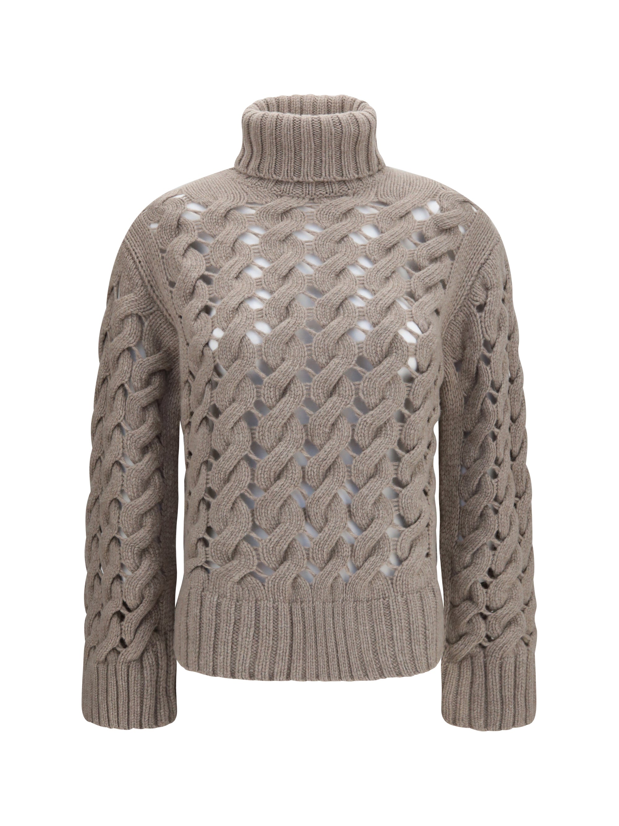perforated turtleneck sweater