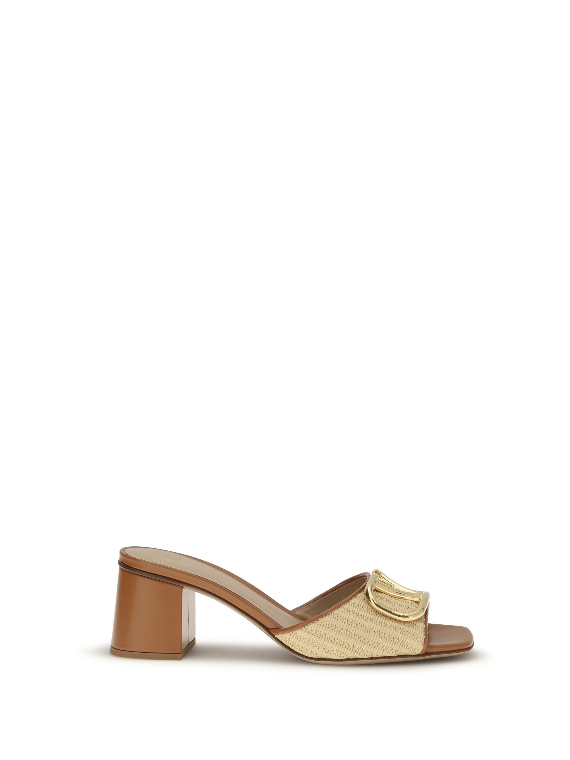 VALENTINO GARAVANI 36 vlogo signature raffia slide sandals