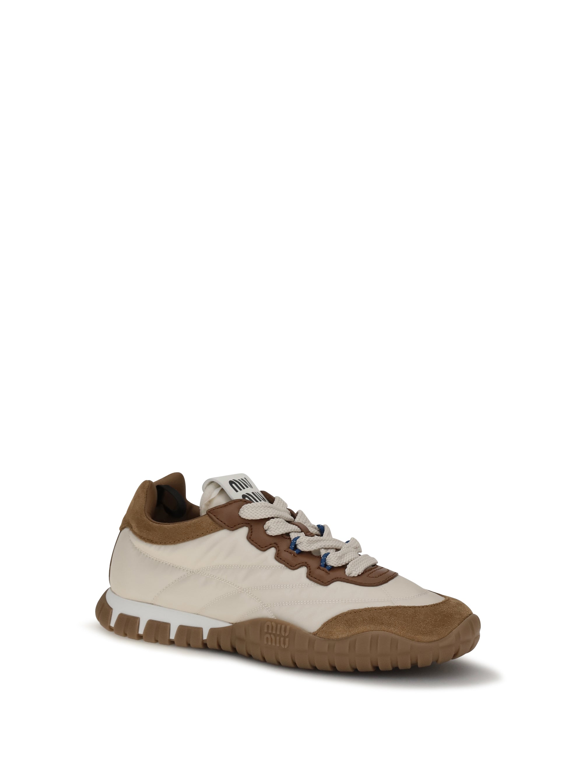 fabric and suede sneakers