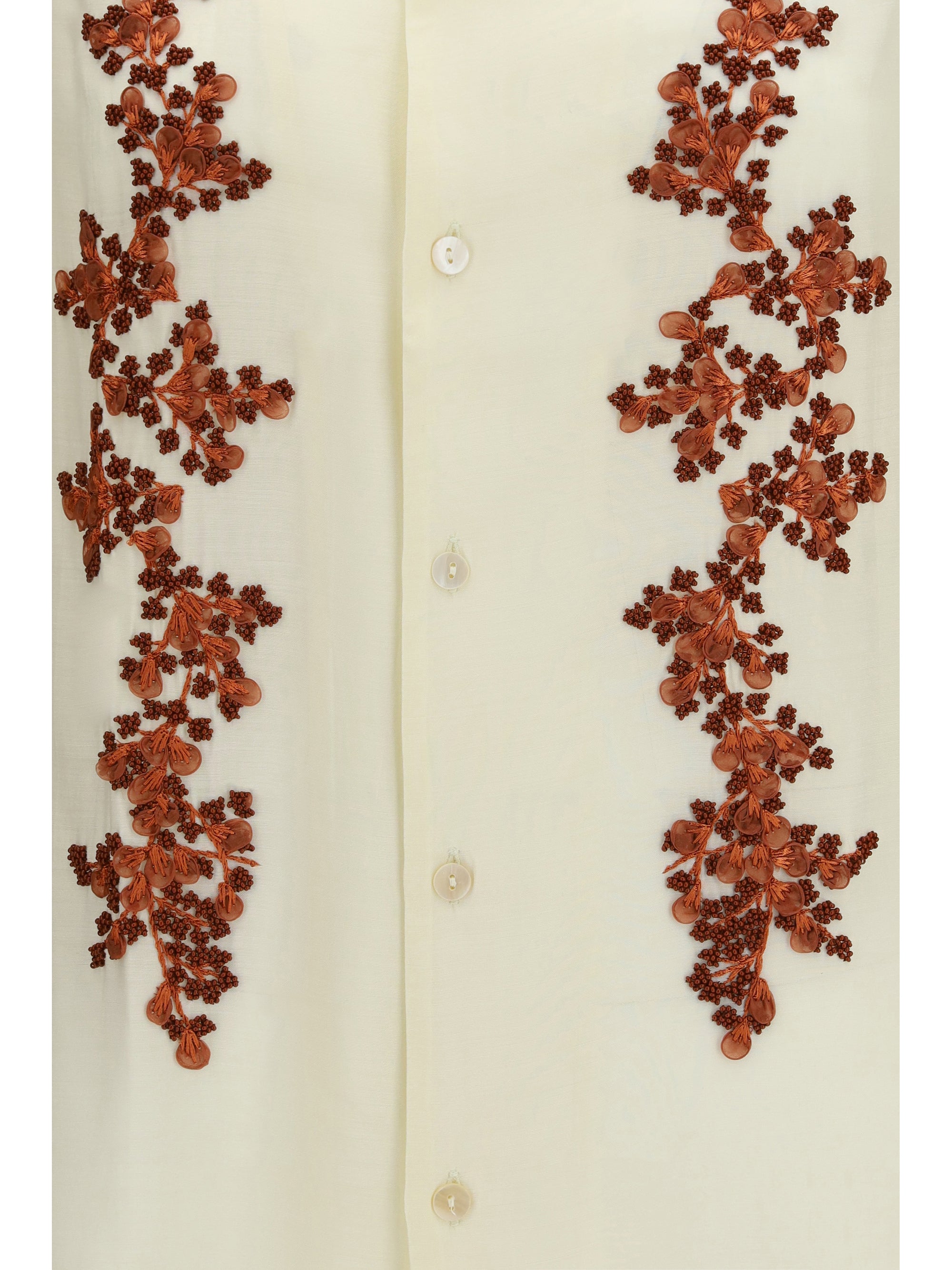 floral embroidered shirt