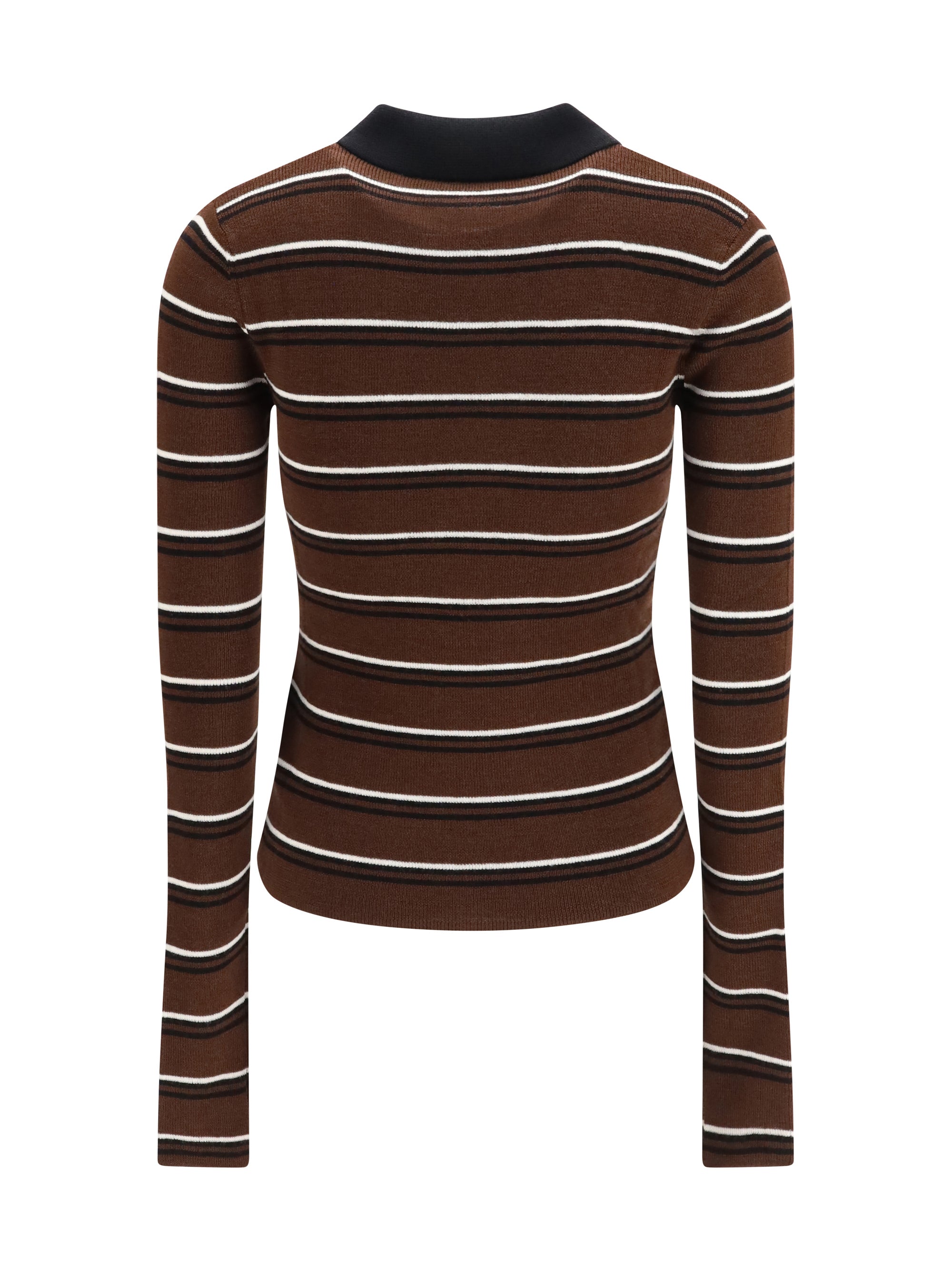 striped merino polo shirt