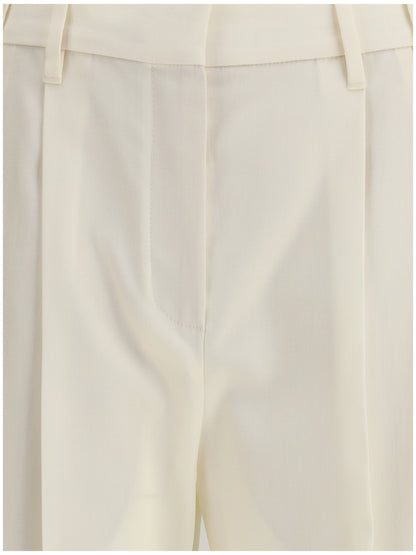 BRUNELLO CUCINELLI 42 sartorial track trousers in virgin wool crêpe fluid twill