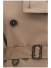 short water repellent twill trench coat
