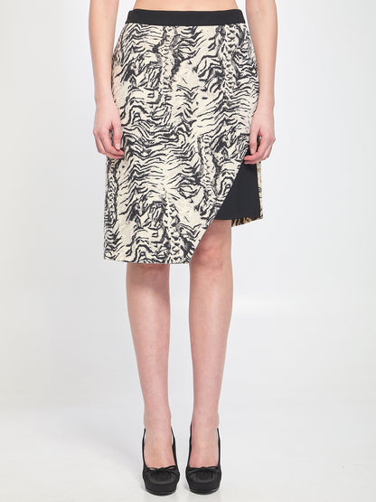 EMANUEL UNGARO 40 animalier print skirt