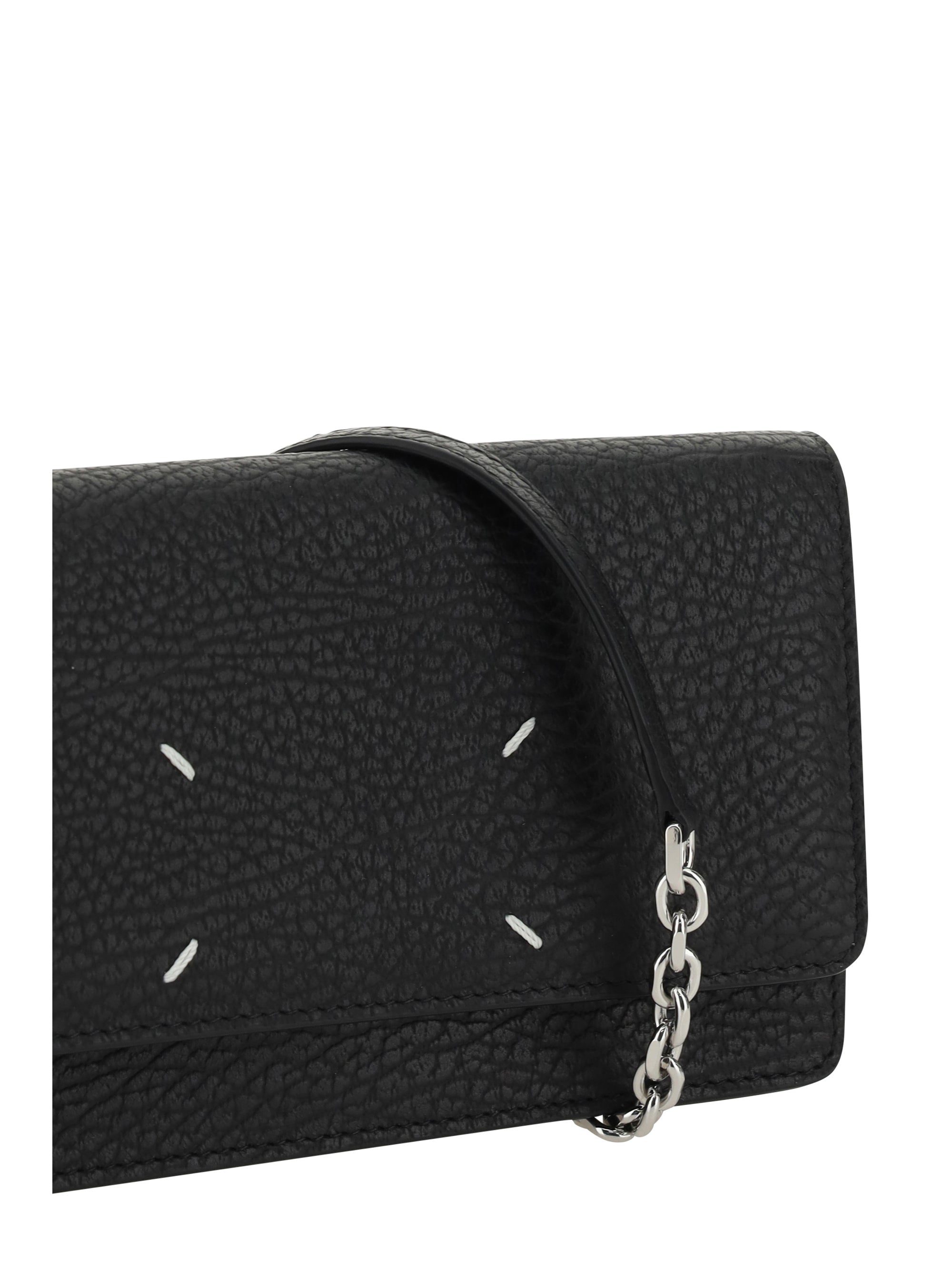 grained leather wallet