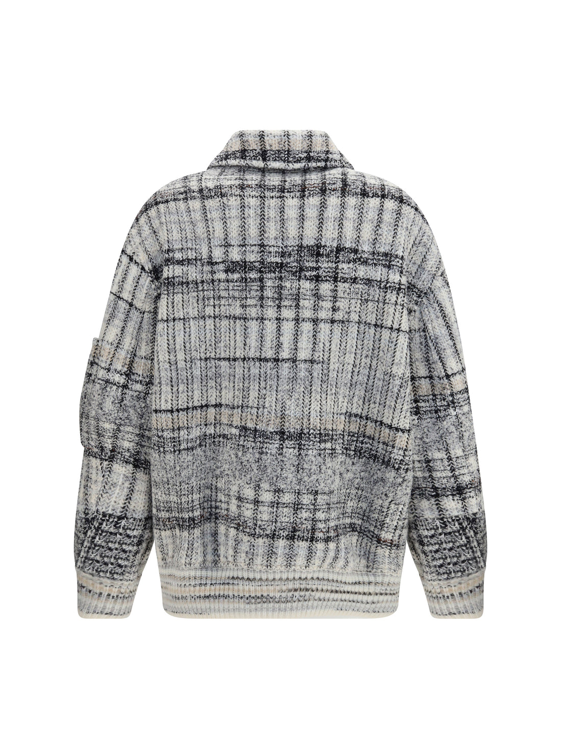 MISSONI S oversized check wool-blend bomber jacket