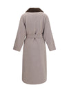 wool coat with fur collar and belt