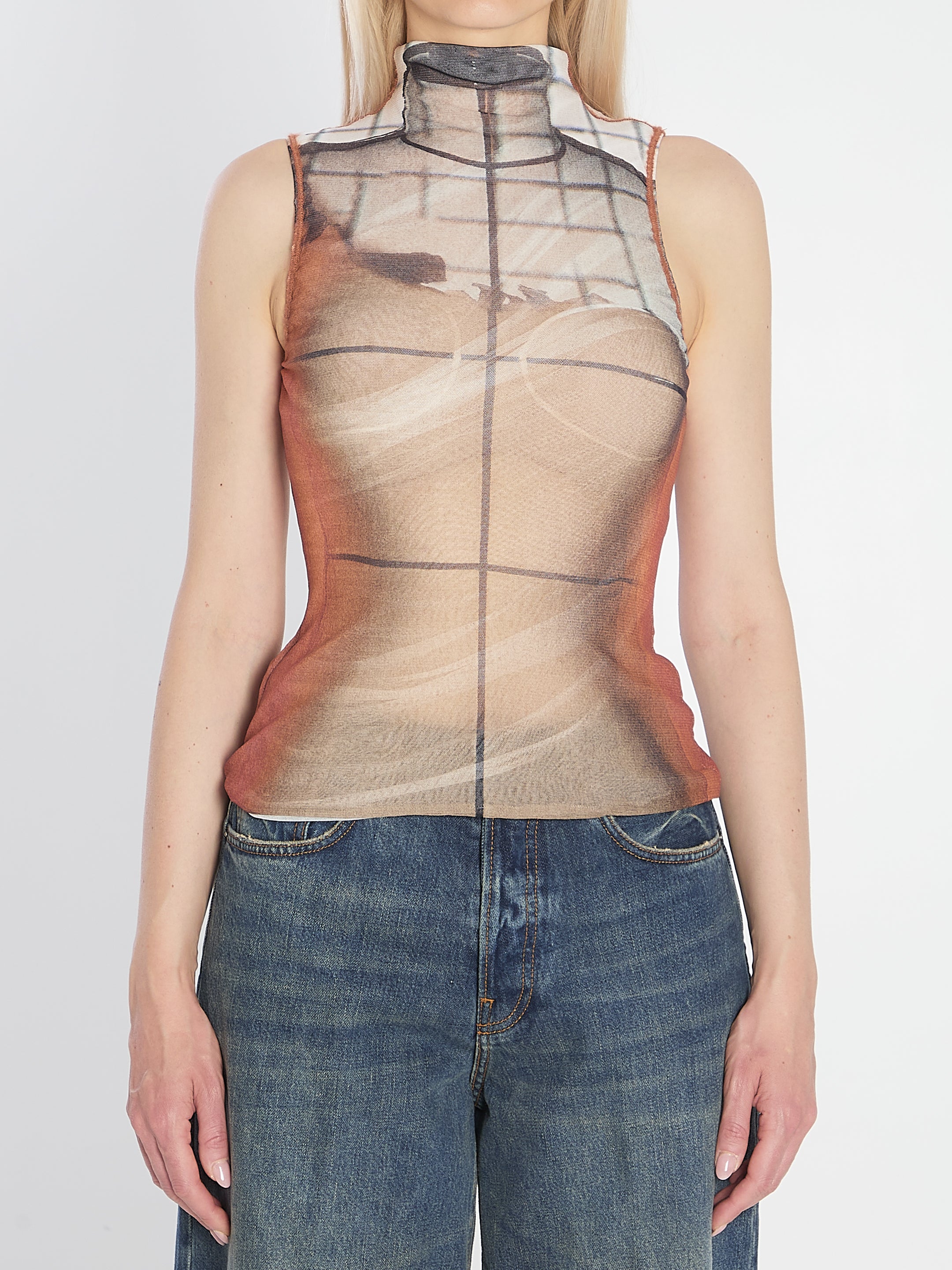 JEAN PAUL GAULTIER M fire tank top 